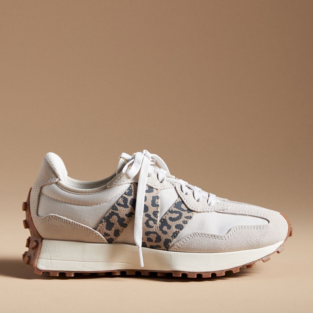New Balance Cream and Brown Athletic Shoes